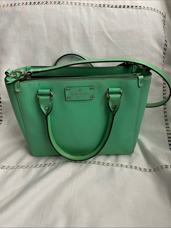 kate spade Handbags - kate spade Mint Green Leather Satchel with adjustable Shoulder Strap